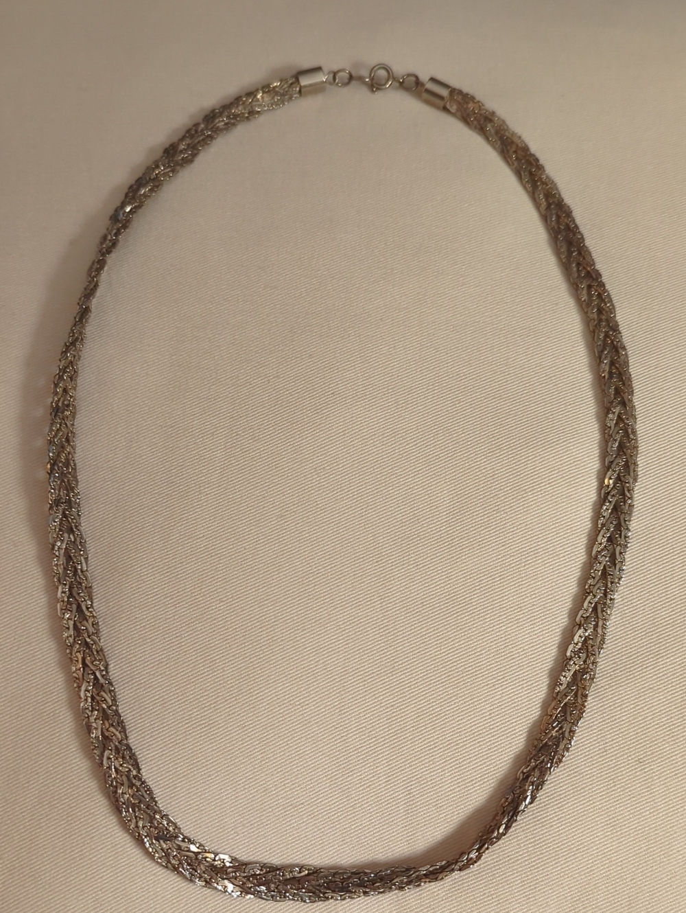 Elegant Rope Chain Necklace - Silver Tone